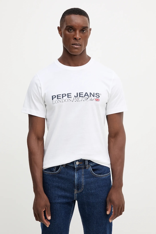 

Хлопковая футболка Pepe Jeans, белый