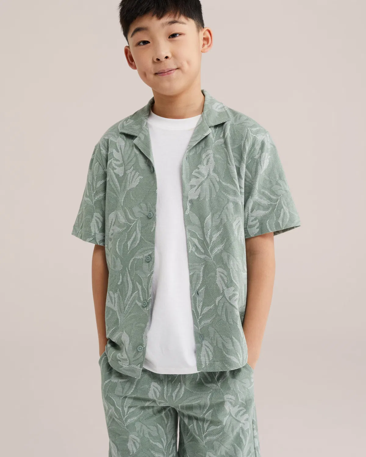 Рубашка на пуговицах стандартного кроя We Fashion, Light Green — фото 3