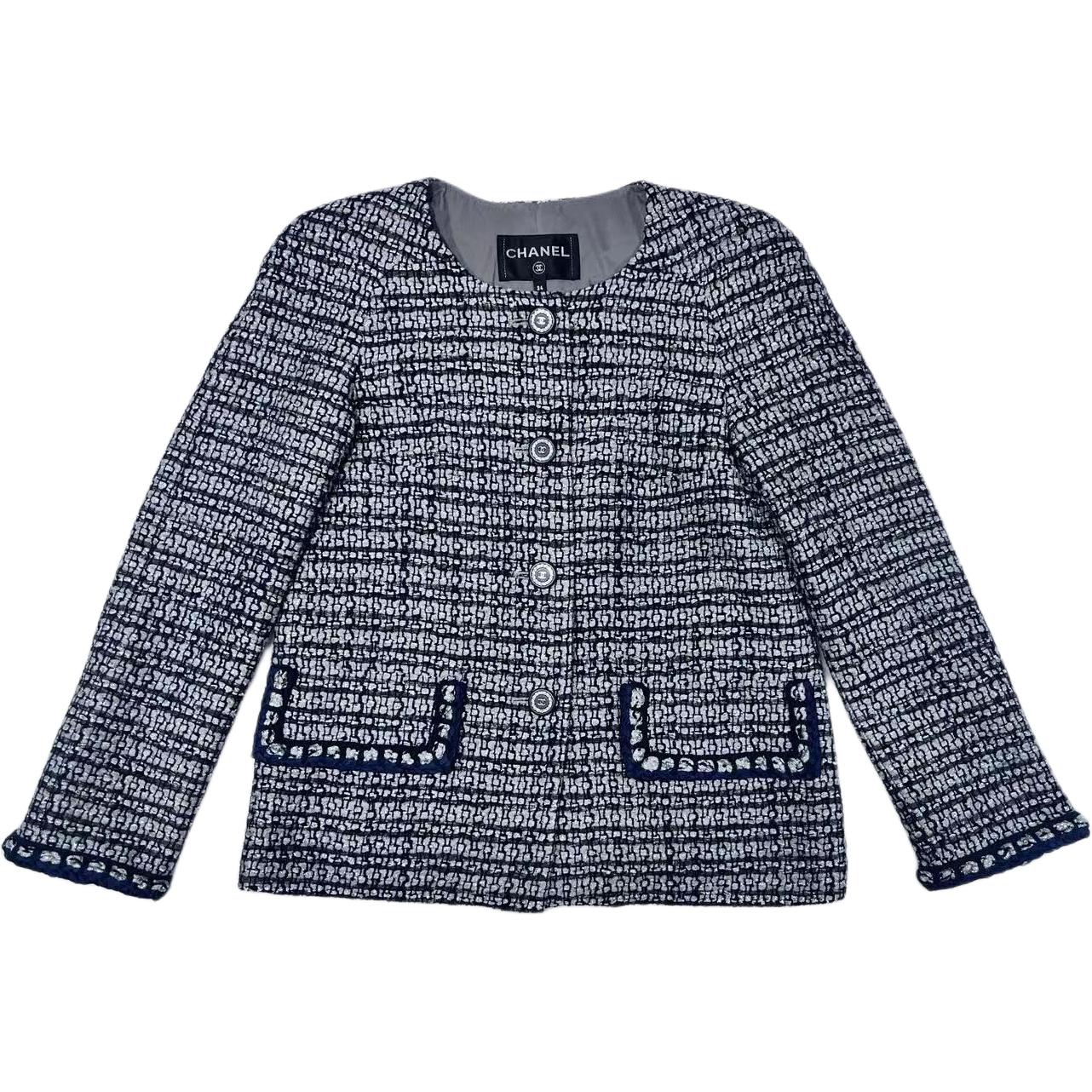 

CHANEL Куртка женская серая черная, Gray Black