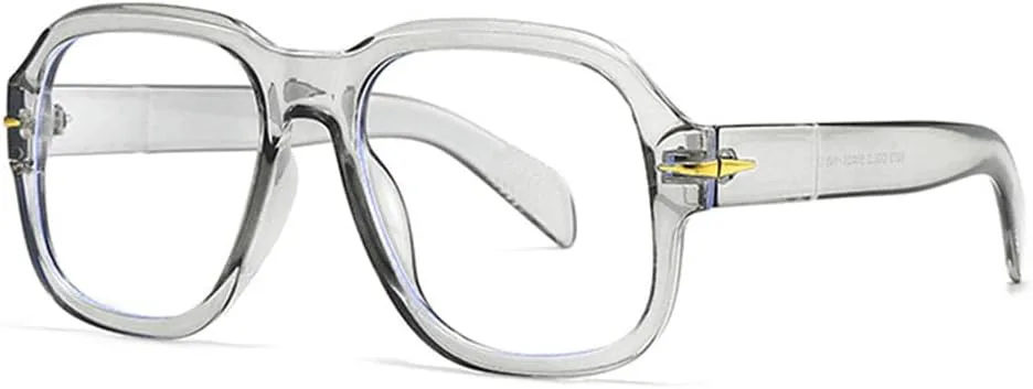 

Ретро солнцезащитные очки для женщин, прозрачные градиентные, с защитой от УФ-излучения UV400; мужские солнцезащитные очки с заклепками HCPIHF, Grey Clear