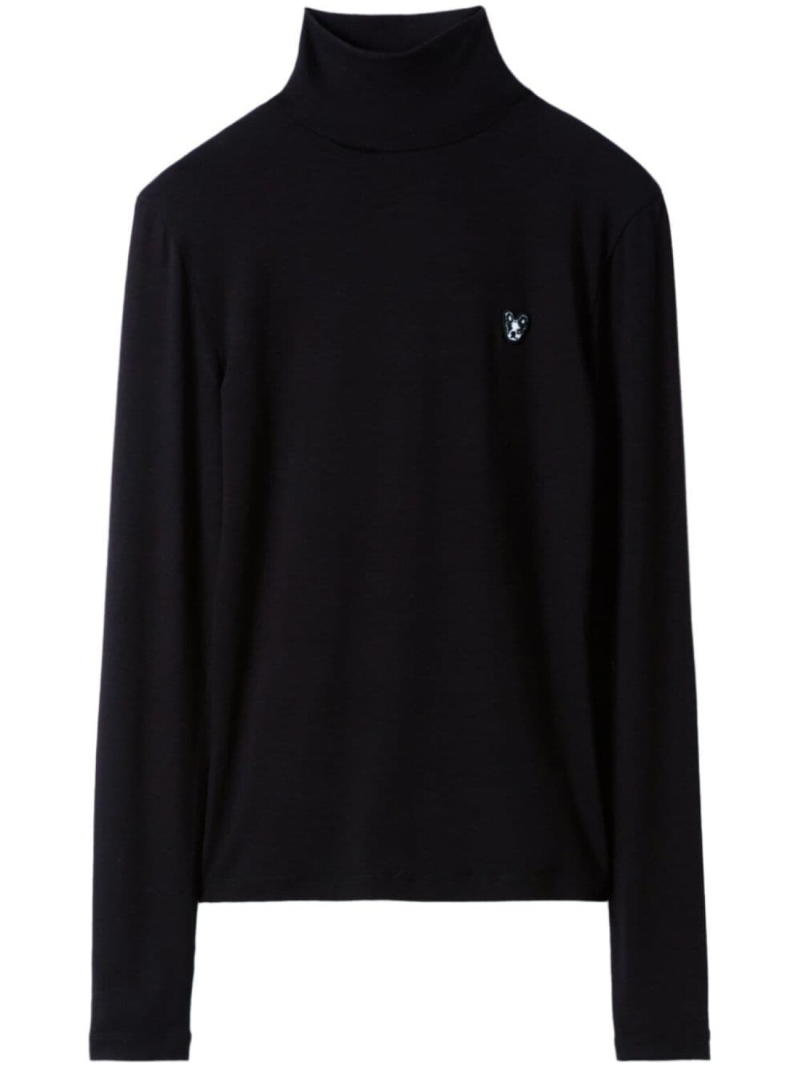

Claudie Pierlot топ с высоким воротником и аппликацией Jean Toto, черный