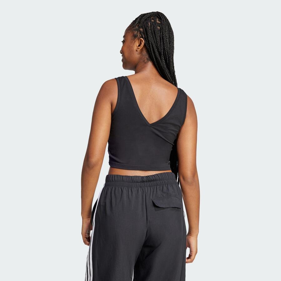 ADIDAS Хлопковая майка Essentials с маленьким логотипом — фото 3