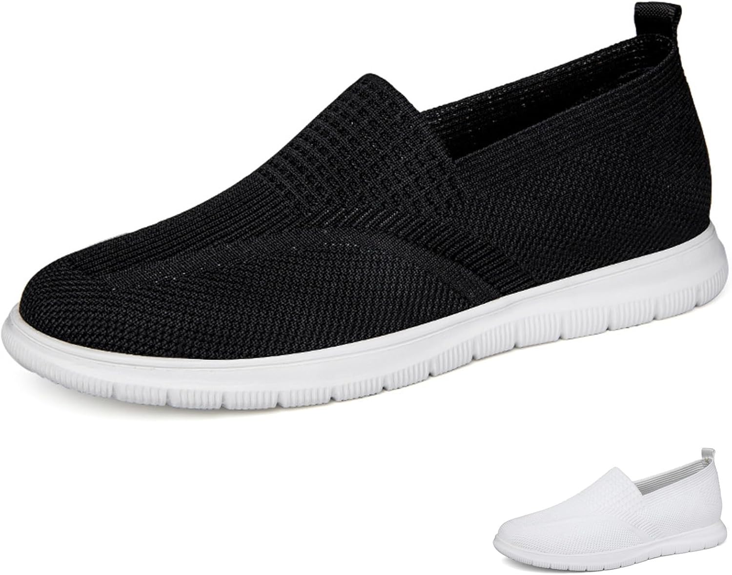 

Мужские легкие лоферы с сеткой, с круглым носком, на плоской подошве, удобные, дышащие, без шнурков, с нескользящей мягкой подошвой, повседневные модные кроссовки, занятий в спортзале, офиса и ежедневной носки Nsneond, черный