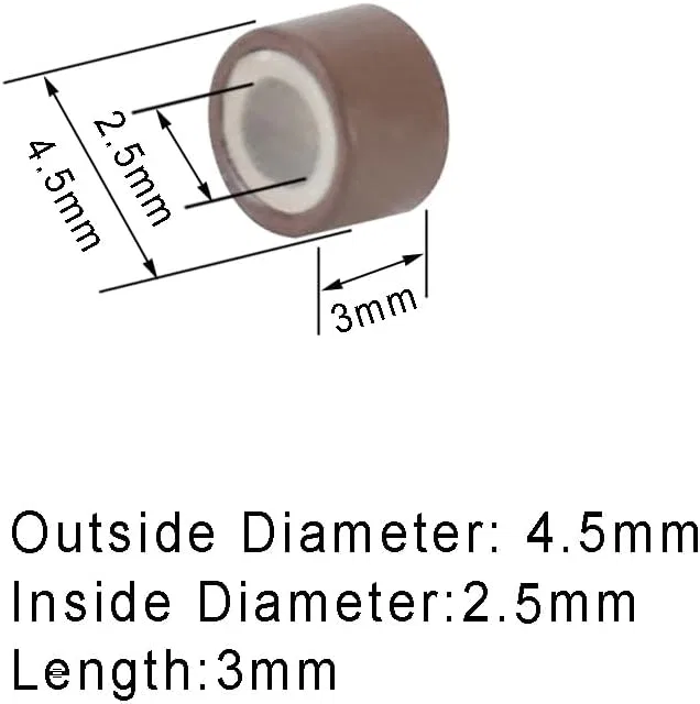 Микрокольца для наращивания волос Micro Rings Link Beads, силиконовые, 4.5 x 2.5 x 3.0 мм, коричневые, 500 шт. Yantaisiyu, Brown — фото 2