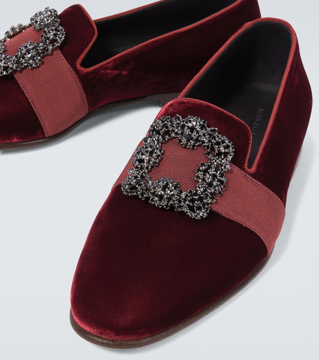 Карлтон бархатные лоферы с декором Manolo Blahnik, 6037 Dred — фото 3