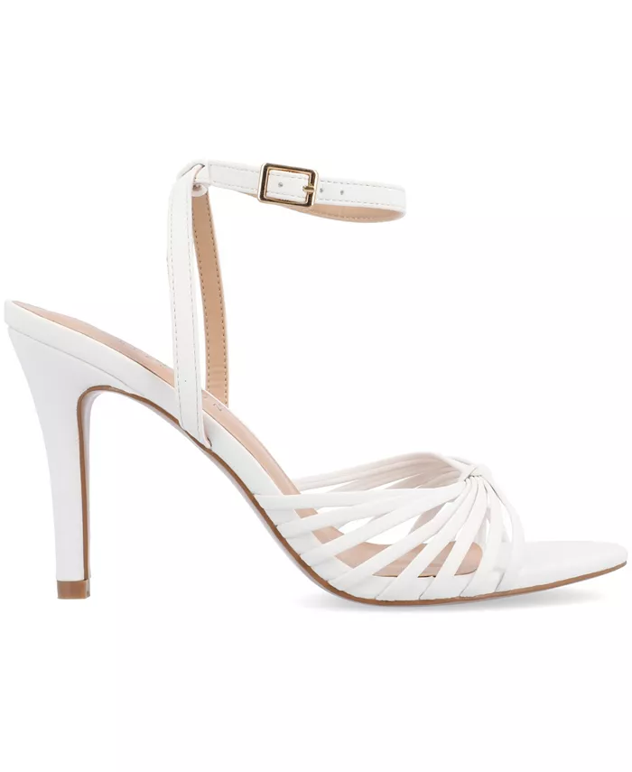 Женские босоножки Vanita Stiletto с ремешками Journee Collection, белый — фото 2