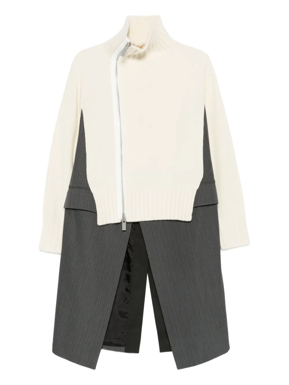 

Пиджак со вставками Sacai, нейтральный