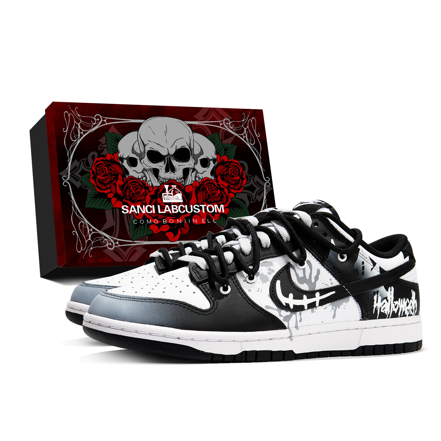 

Кроссовки Nike Dunk Skateboard Shoes Men Low-Top Black, Черный, Кроссовки Nike Dunk Skateboard Shoes Men Low-Top Black