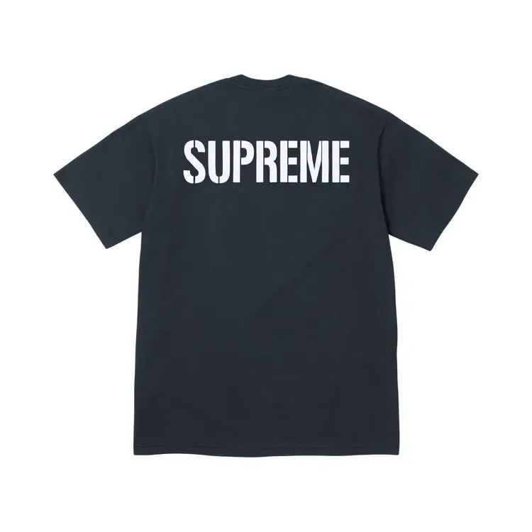 Футболка Supreme World Famous Tee 'Navy' — фото 2