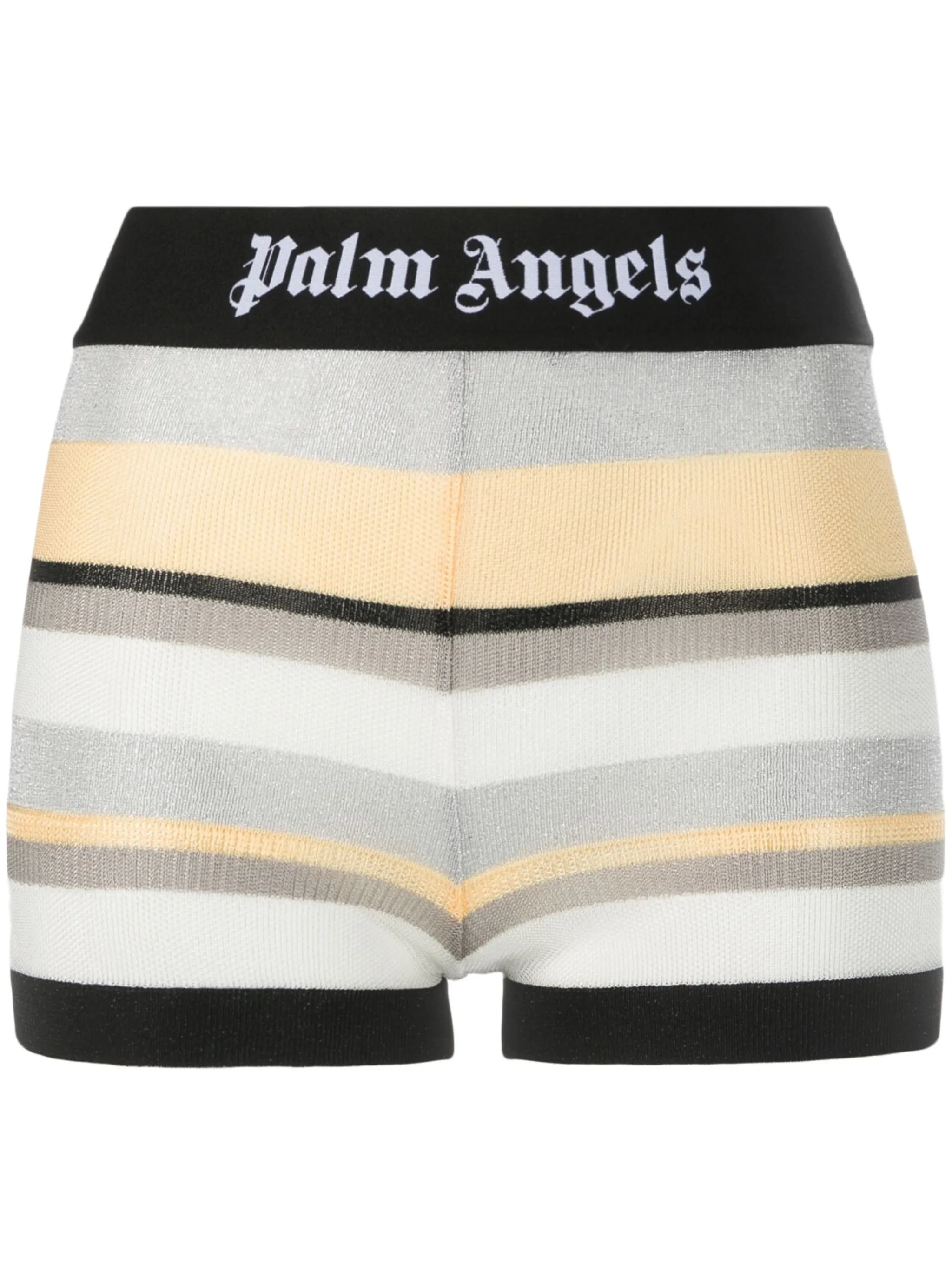 

Короткие шорты в полоску Palm Angels, белый/черный