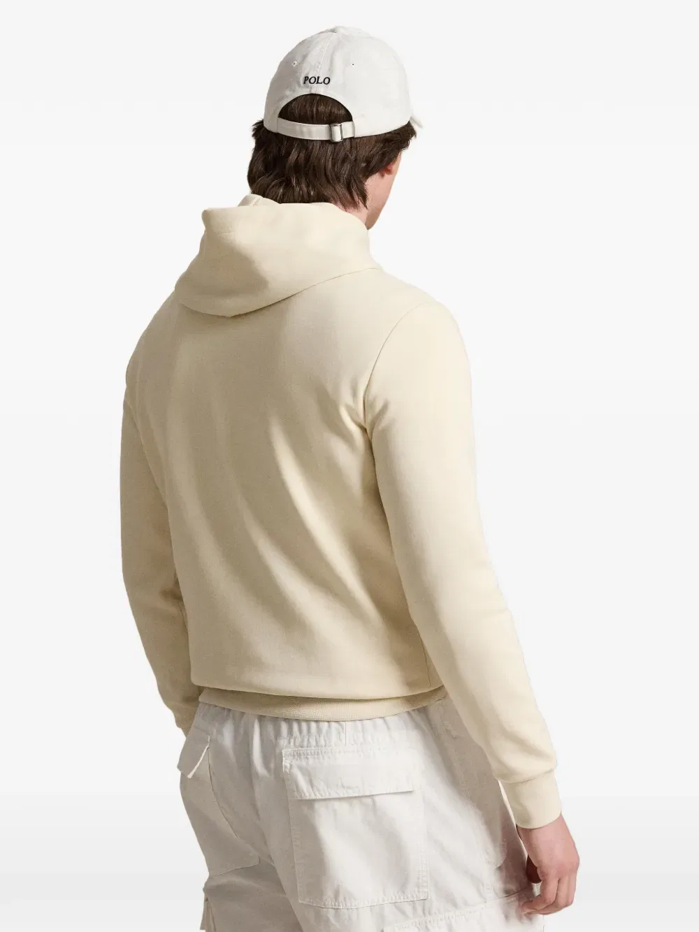 Худи с вышитым логотипом и завязками Polo Ralph Lauren, нейтральный — фото 4