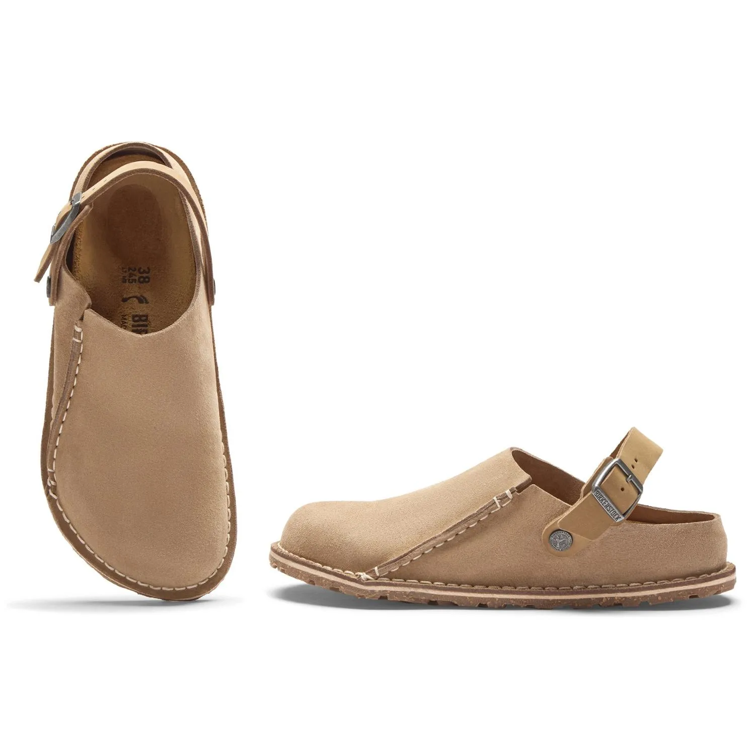 Lutry Замшевые клоги мужские Birkenstock, Lutry Grey Taupe — фото 2