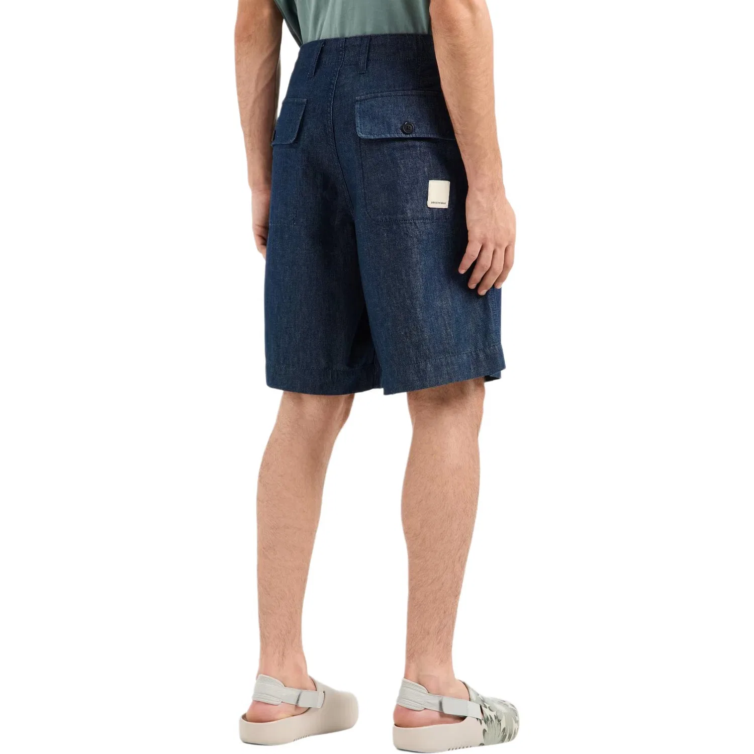 Шорты бермуды Asv Chambray Denim из коллекции Peace Capsule EMPORIO ARMANI, Dark Blue — фото 4