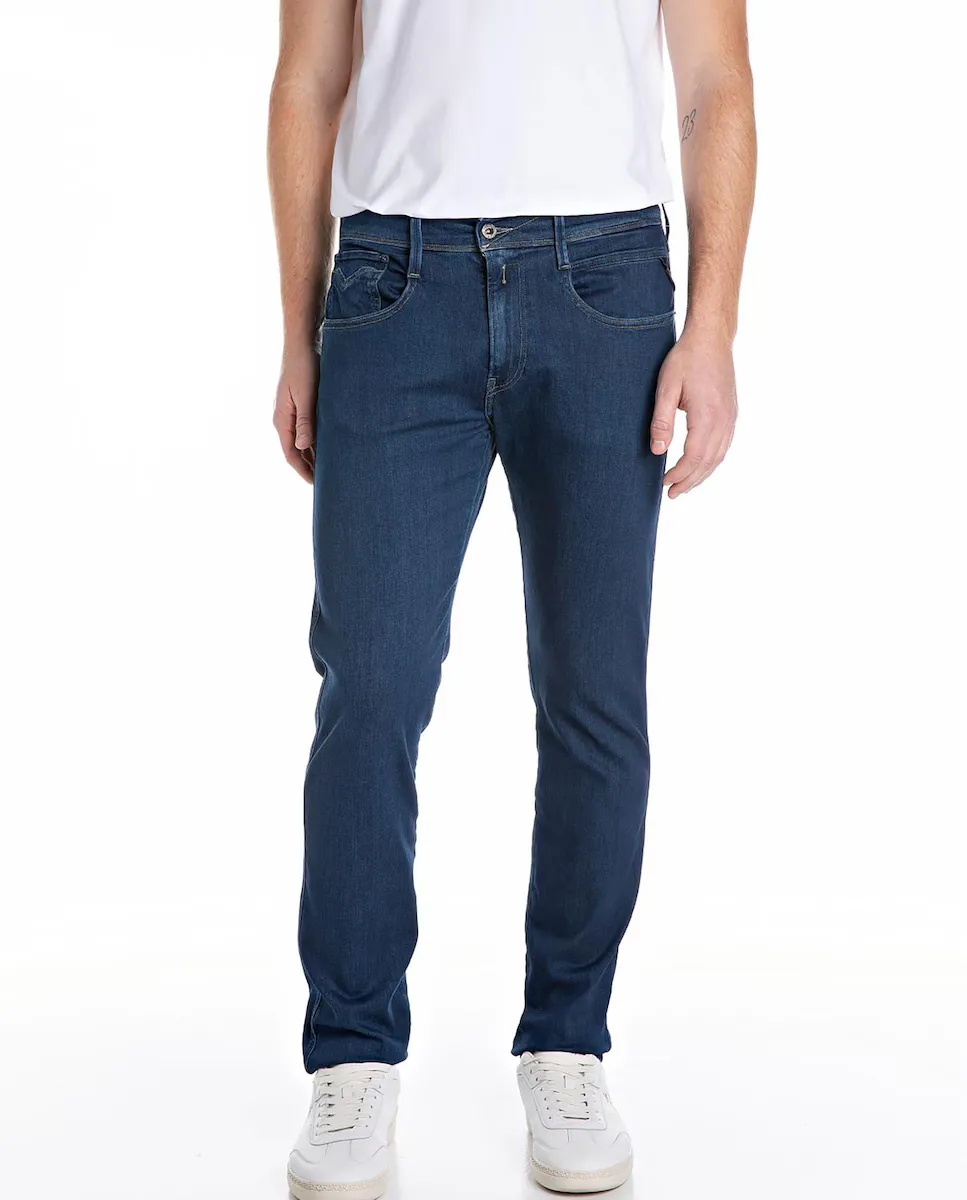 

Мужские джинсы-вакеро slim fit с карманами Replay, темно-синий