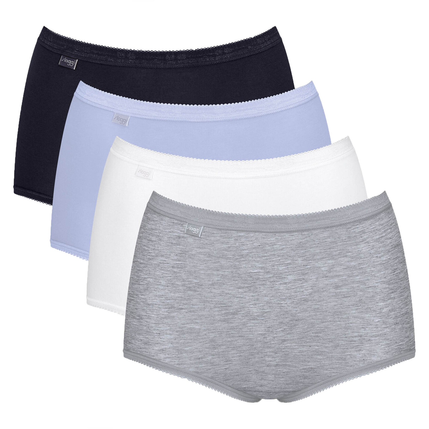 

Трусы Sloggi 4er Pack, цвет Schwarz/Weiß/Grau/Blau
