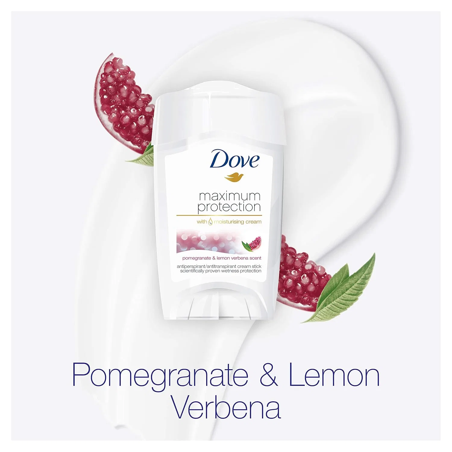Крем-дезодорант-антиперспирант Dove Maximum Protection Go Fresh с ароматом граната и вербены, 45 мл, 3 шт. Dove — фото 3