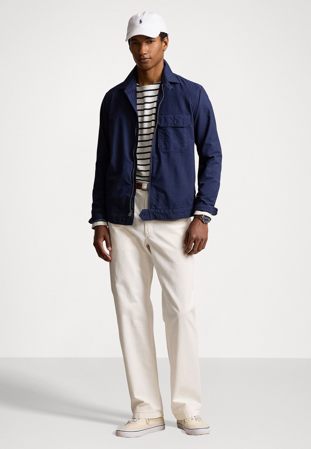 

Легкая куртка GARMENT DYED OXFORD OVERSHIRT Ralph Lauren, темно-синий