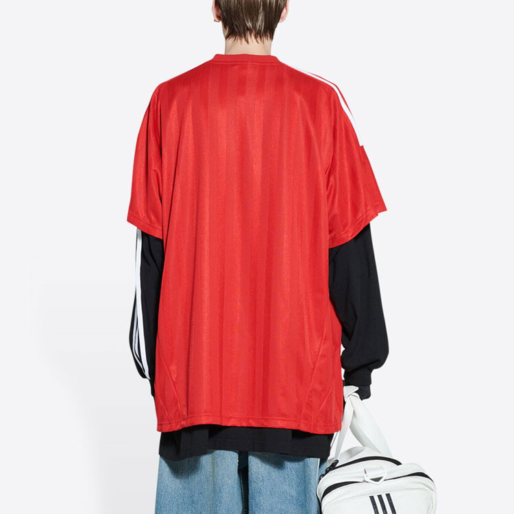 Футболка X Adidas Soccer Oversize Balenciaga, красный — фото 4