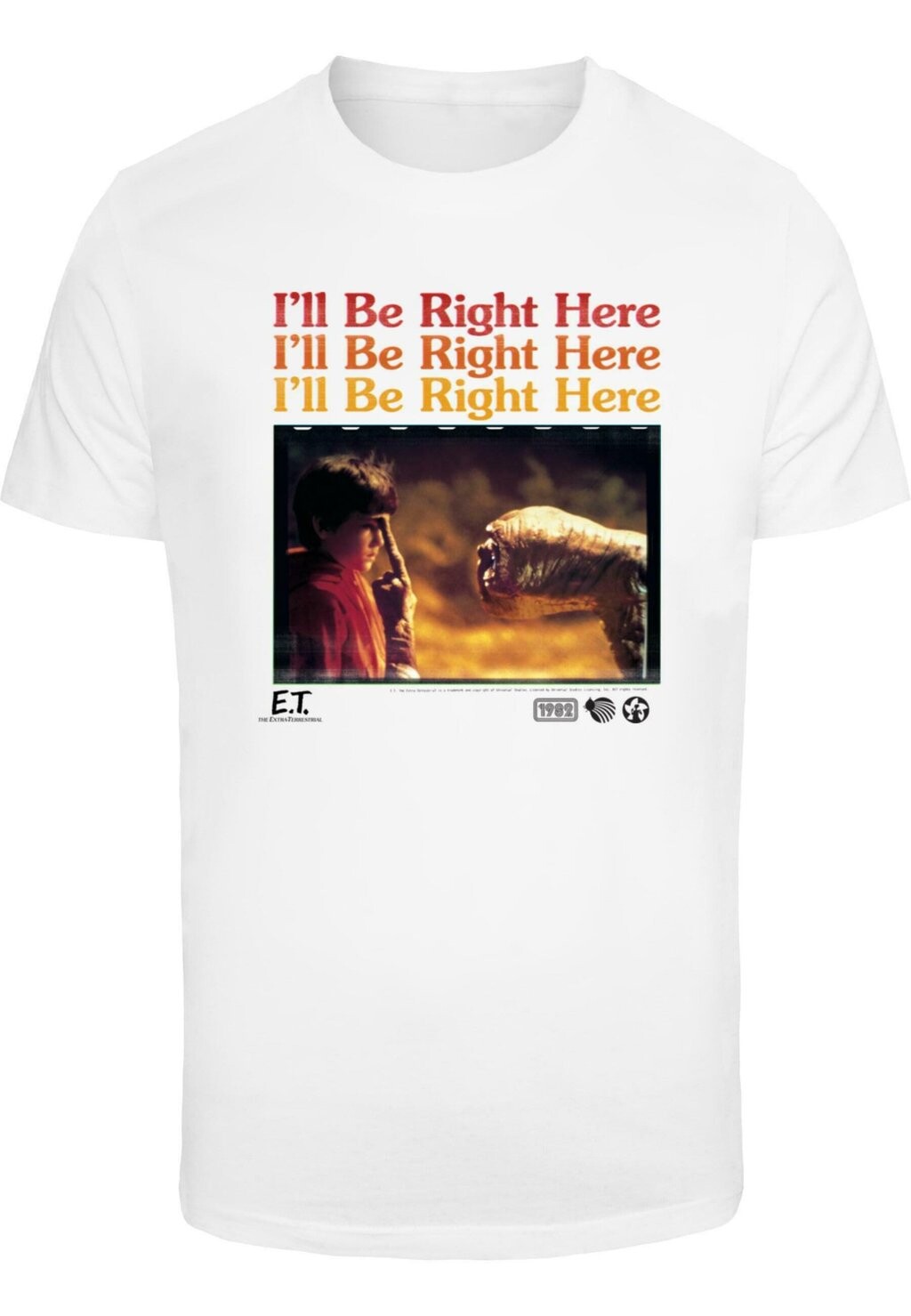 

Футболка с принтом E.T. RIGHT HERE RINGER Merchcode, белый