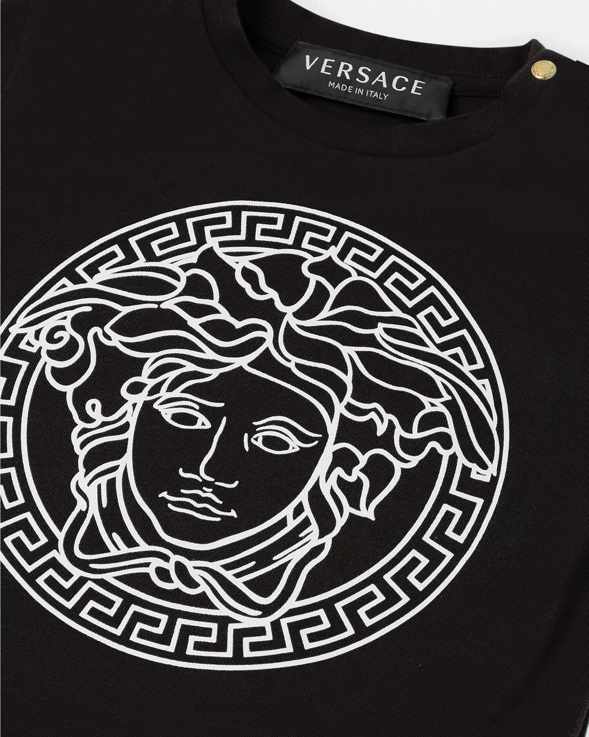 Детская футболка с Медузой VERSACE, черный — фото 2