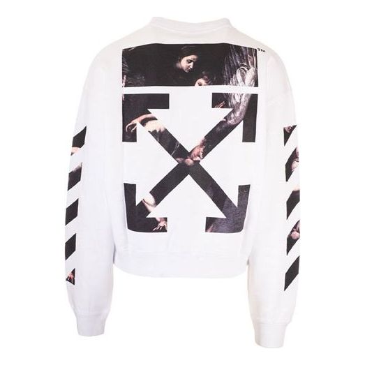 

Толстовка caravaggio arrows round neck sweater Off-White, белый