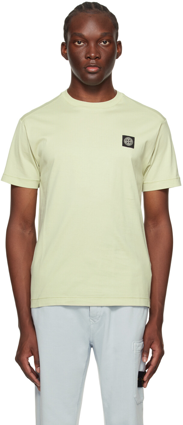 

Зеленая футболка с нашивкой Stone Island, цвет Pistachio