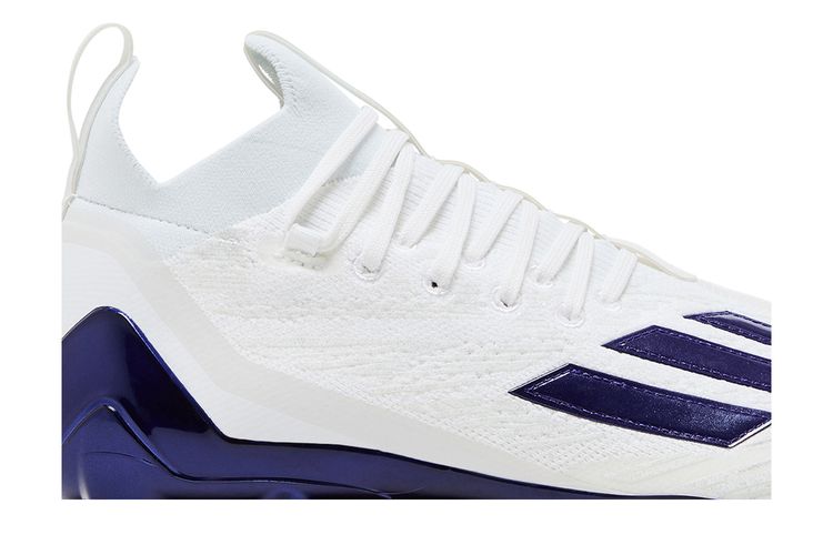 Бутсы Adizero Primeknit Cleats 'White Purple', белый — фото 2