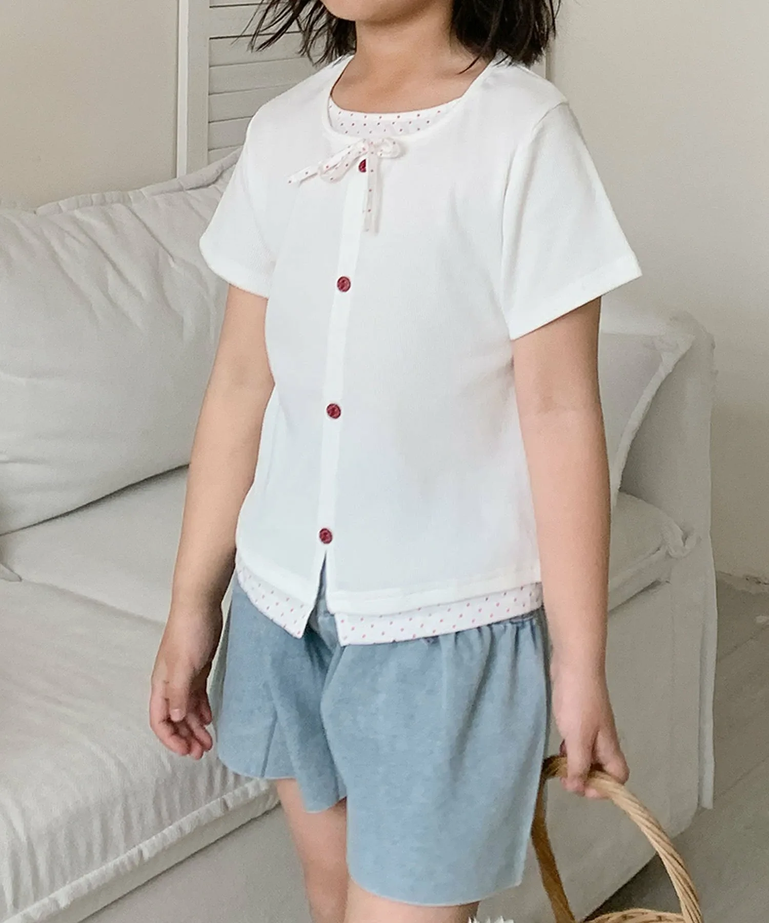 Детская футболка-кардиган [aimoha-KIDS-] Aimoha Kids, white — фото 4