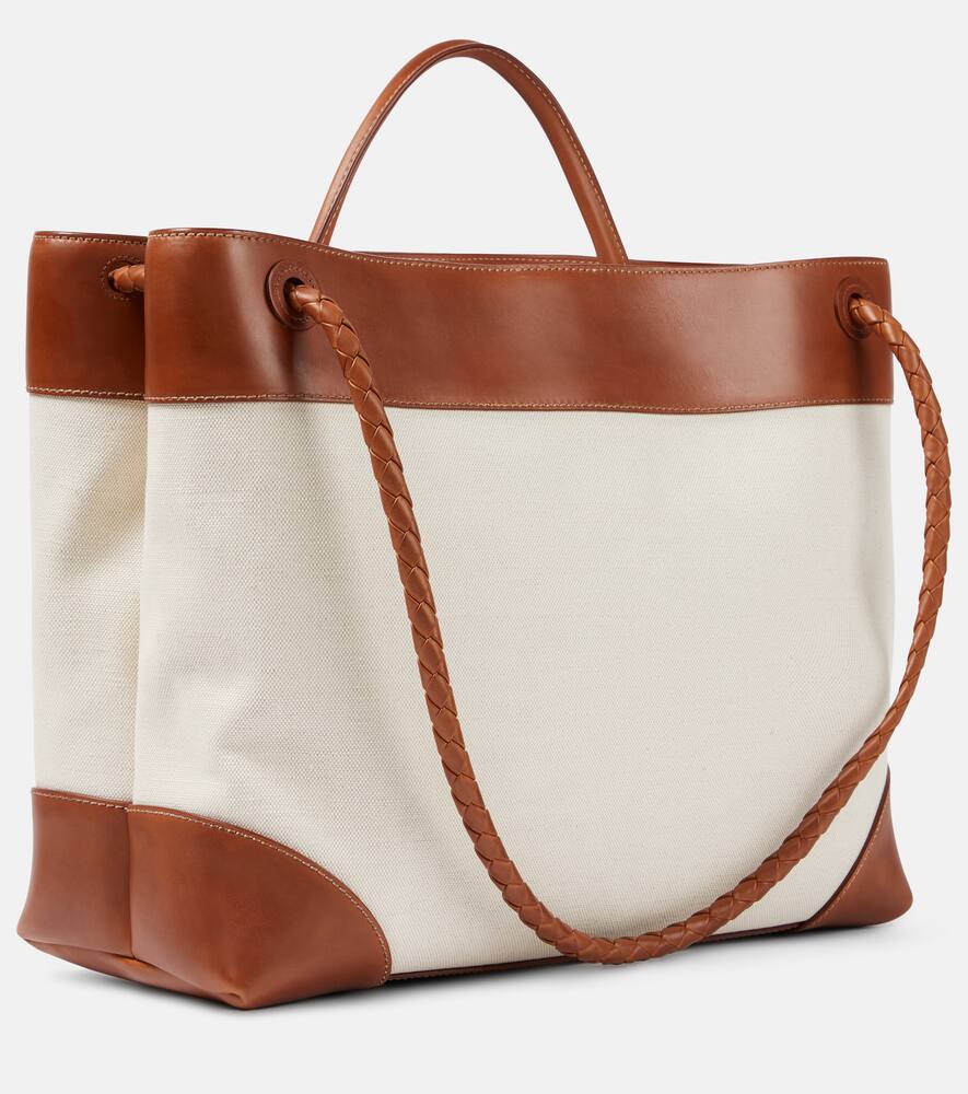 Сумка-тоут Andiamo Large из холста с кожаными деталями Bottega Veneta, N/L.W-N-D.Lw/Lw-70Mb — фото 4