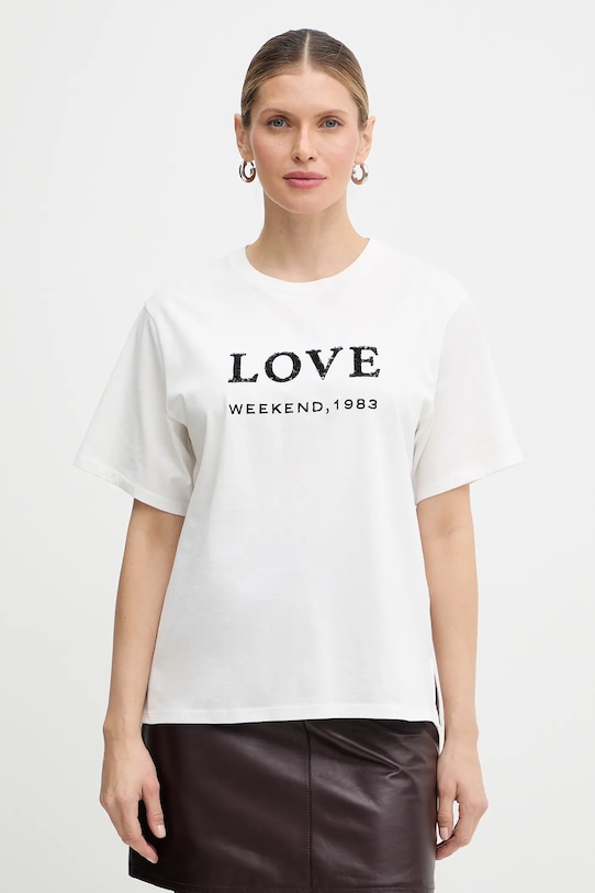 

Хлопковая футболка agile Weekend Max Mara, белый