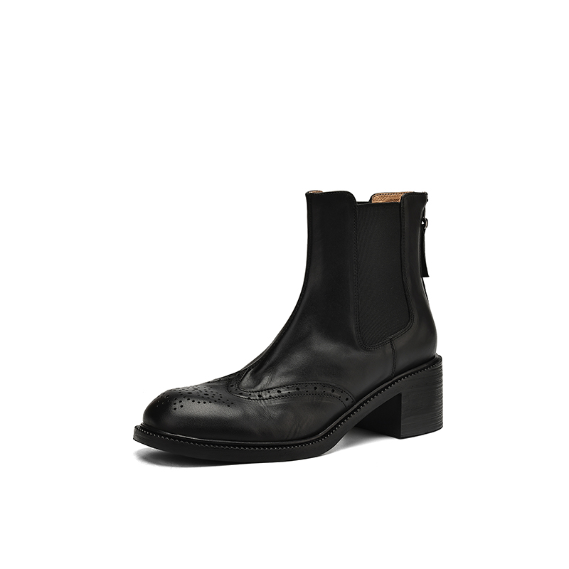 Yeezyy Reezy Челси ботинки женские на каблуке 5,5 см черные, цвет Black