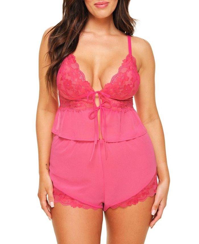 

Комплект белья Tammy Plus-Size: топ и шорты Adore Me, розовый