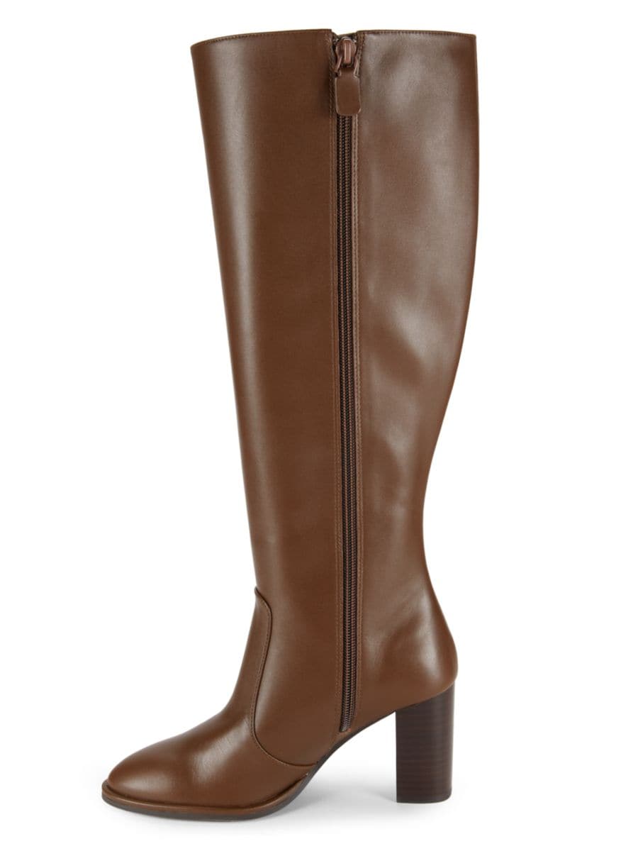 Кожаные сапоги до колена Ryland 76MM Stuart Weitzman, цвет Espresso — фото 4