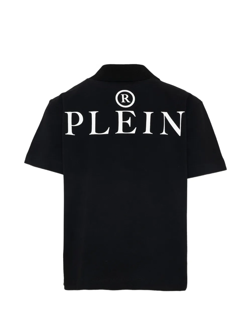 Поло с короткими рукавами и принтом в виде черепов Philipp Plein Junior, черный — фото 2