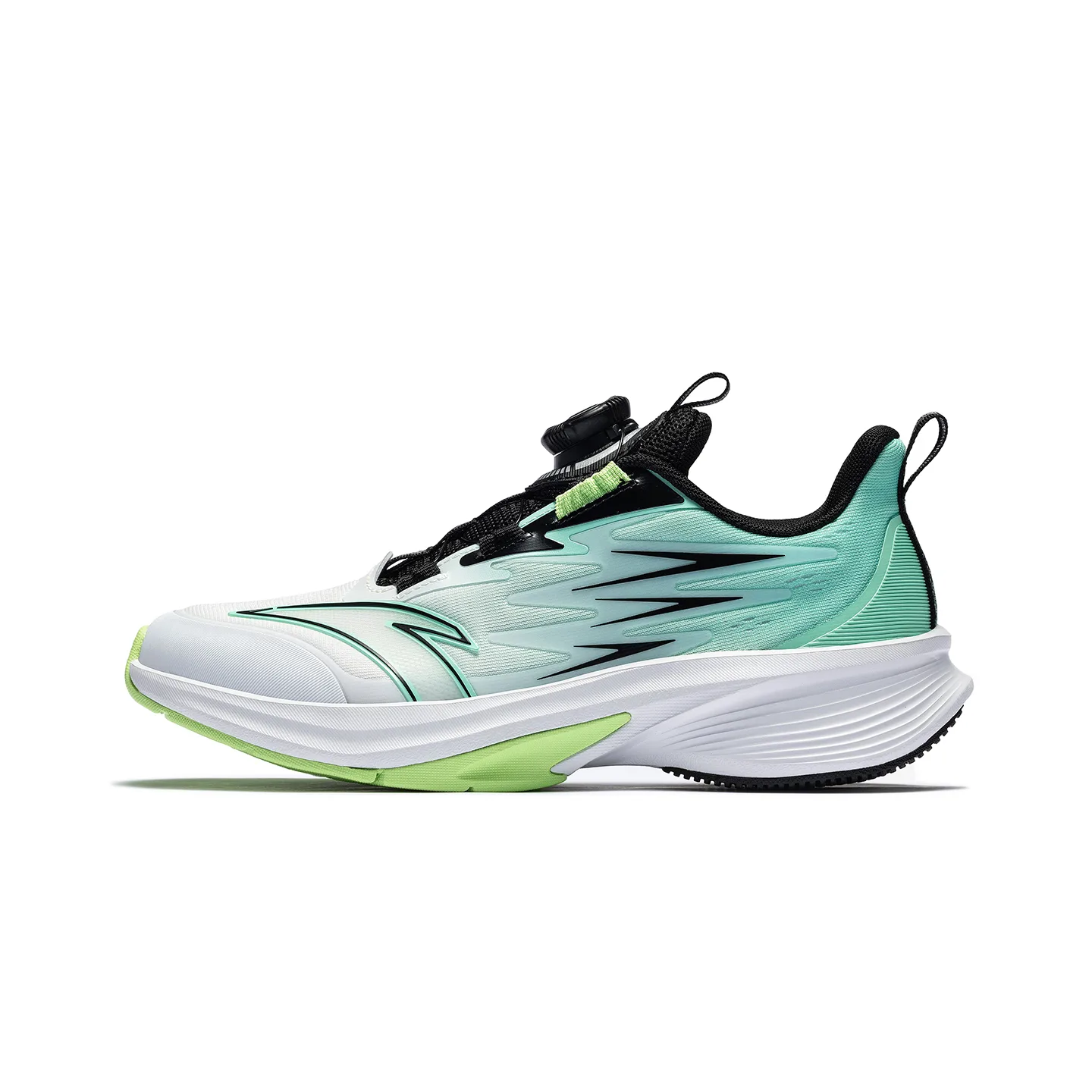 Детские кроссовки для бега low top с амортизацией, дышащие, легкие и устойчивые к истиранию Antakids, Anta White/Celadon Green-4