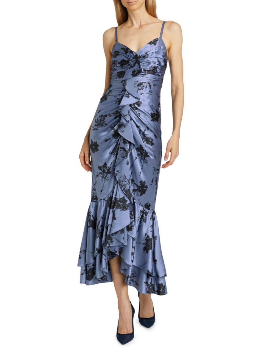 

Платье-миди Akemi Cool Carnation Cinq à Sept, цвет Blue Multicolor