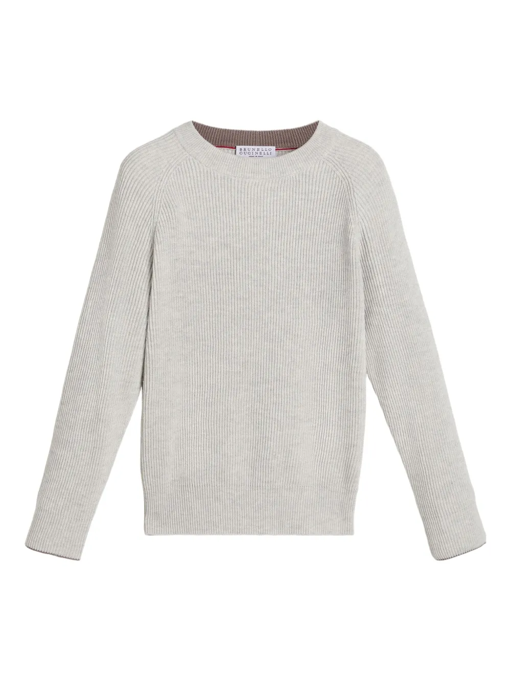 

Свитер в рубчик Brunello Cucinelli Kids, серый