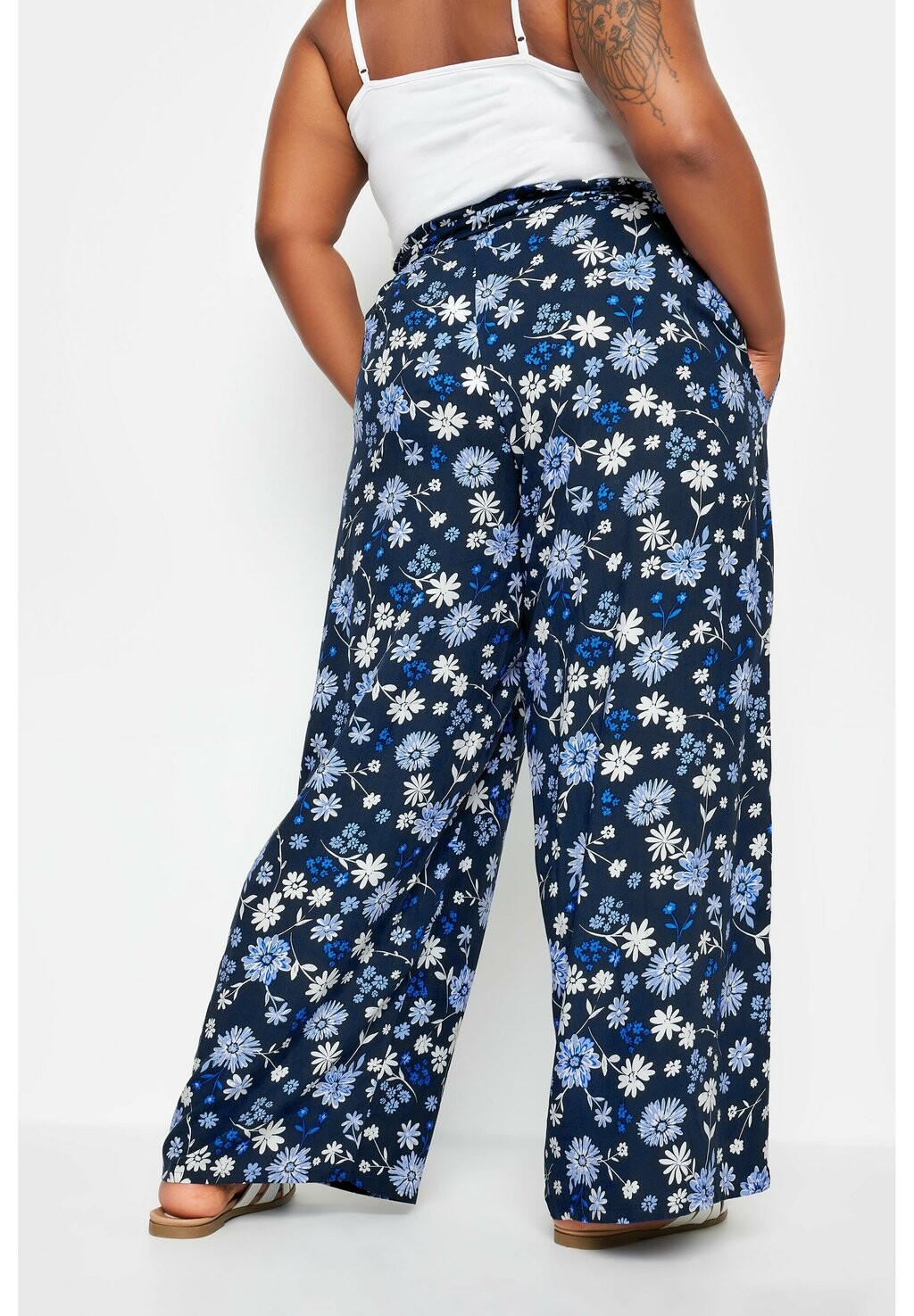 

Брюки FLORAL WIDE LEG Yours Clothing, синий