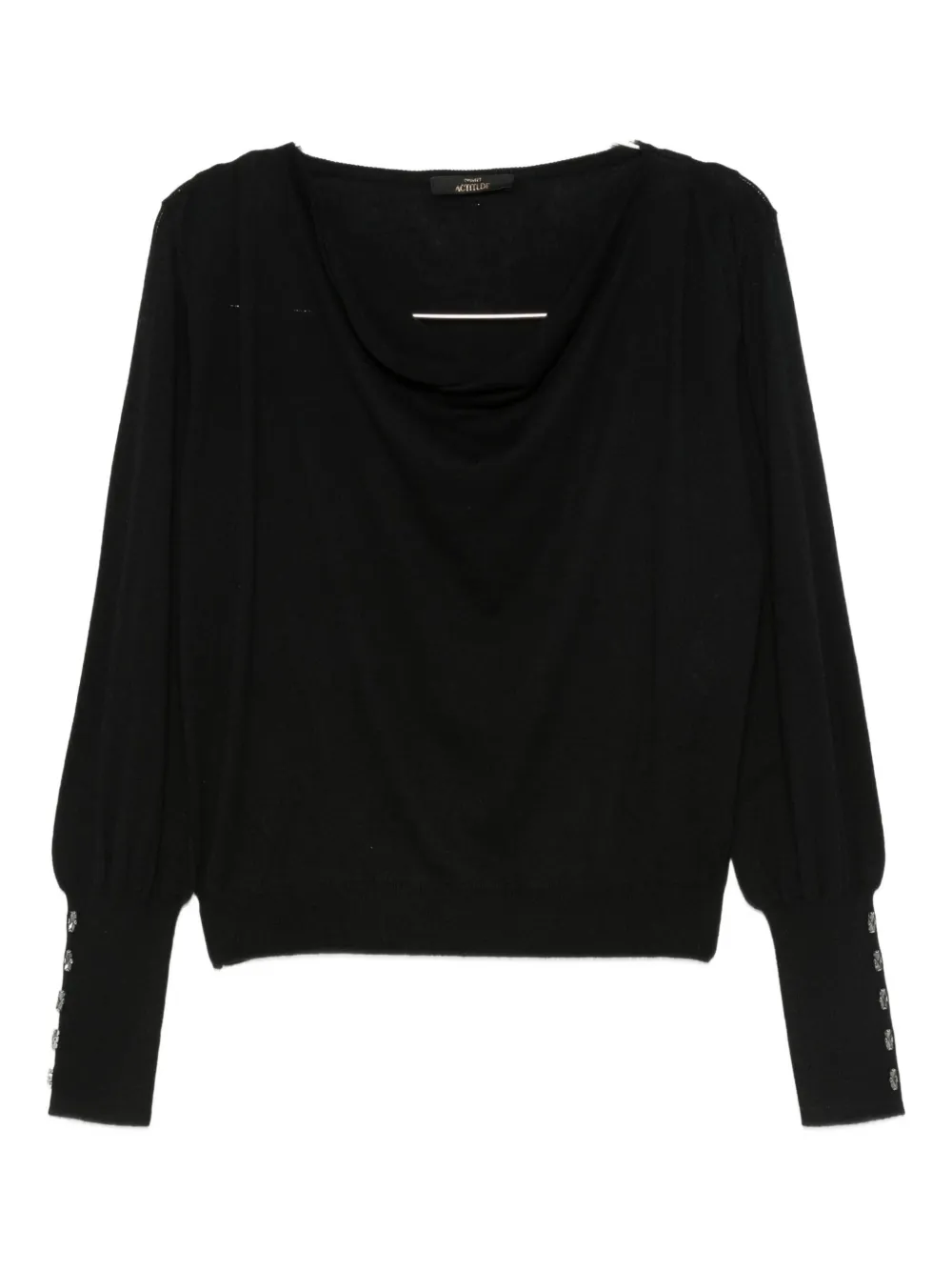 

Блузка с манжетами на пуговицах Twinset, черный