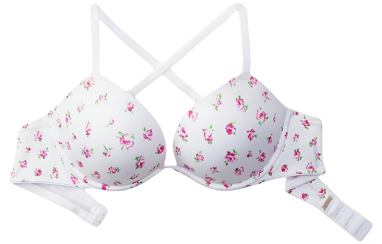 

Розовый Девчачий Бюстгальтер Victoria's Secret Белый Цветочный Принт