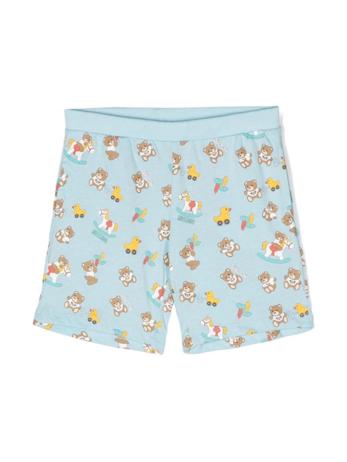 

Moschino Kids шорты с нашивкой Teddy Bear, синий