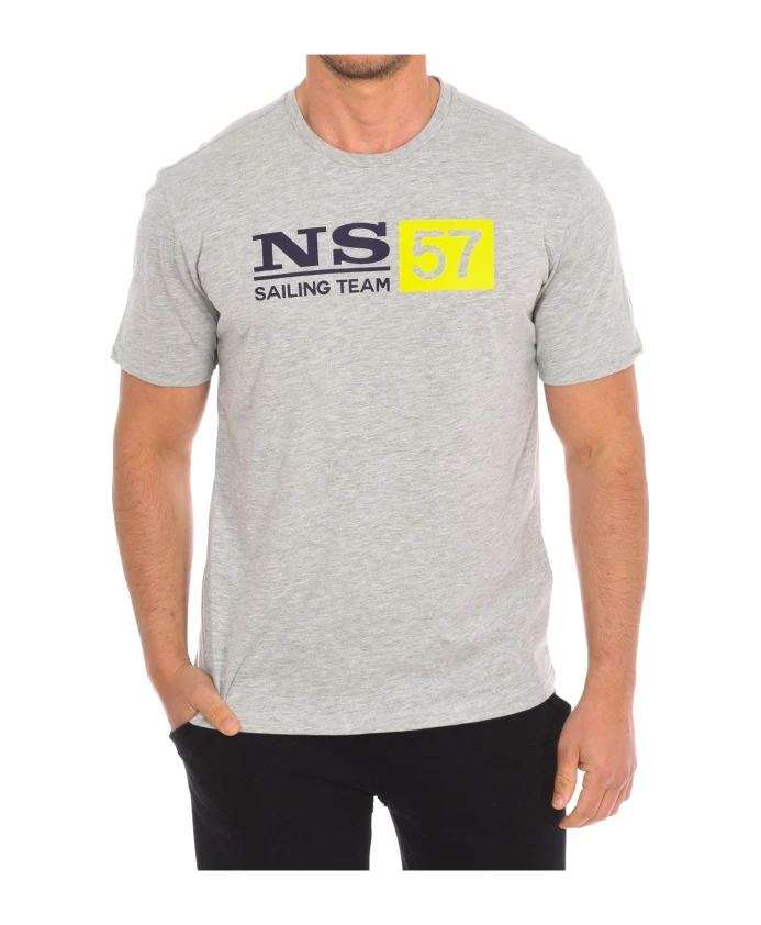 

Футболка с короткими рукавами и ребристым воротником. North Sails, серый