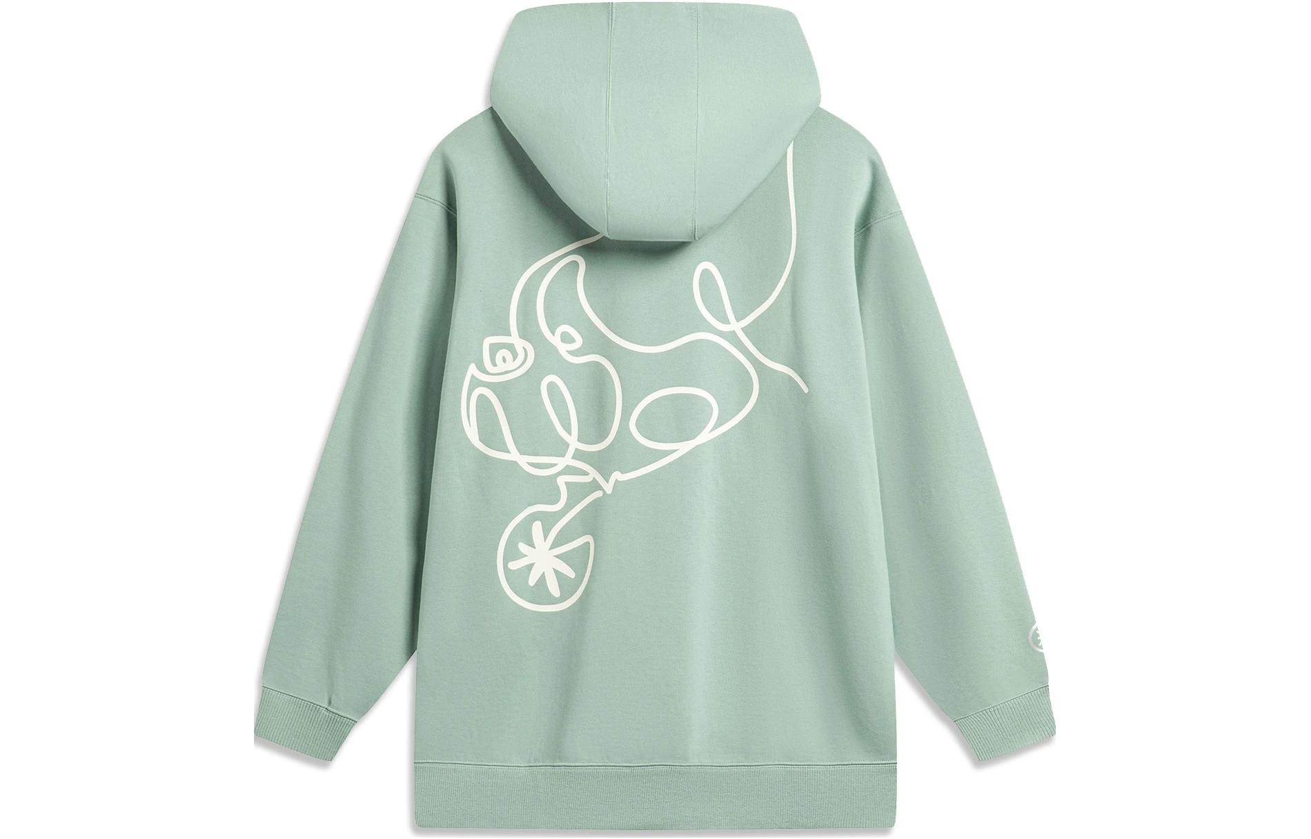 

Толстовка LiNing унисекс дымчато-зеленого цвета Jade Smoke Green