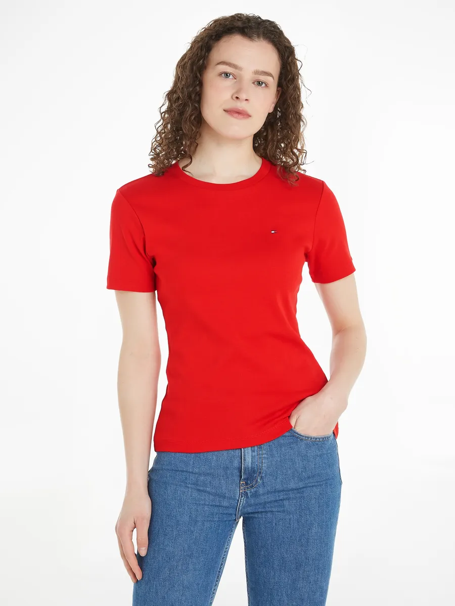 

Футболка Tommy Hilfiger "NEW SLIM CODY C-NK SS" с вышитым логотипом, красный