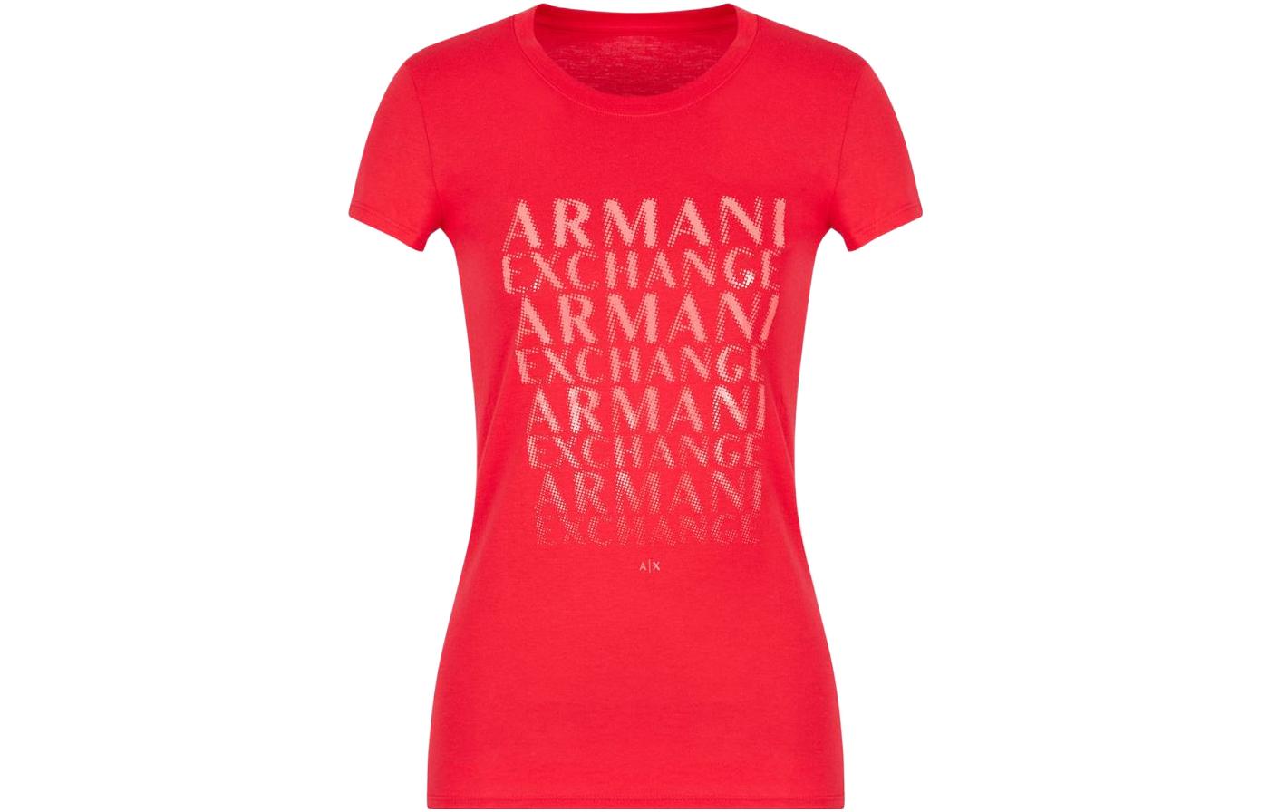 

Футболка женская ARMANI EXCHANGE, красная