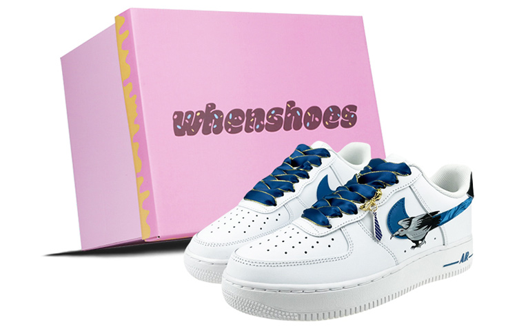 

Кроссовки Nike Air Force 1 Skateboard Shoes Men Low-Top White Blue