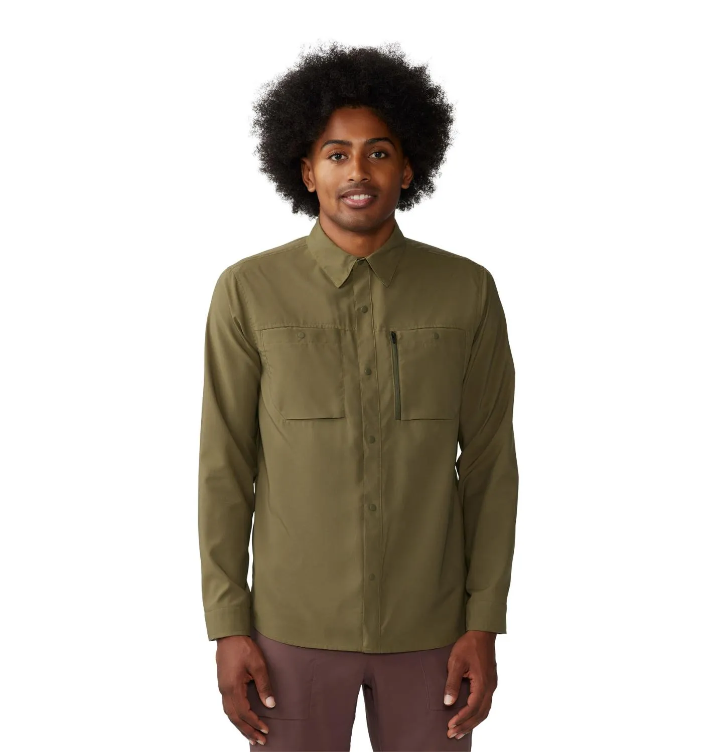 

Тропическая рубашка с длинным рукавом Mountain Hardwear, Combat Green