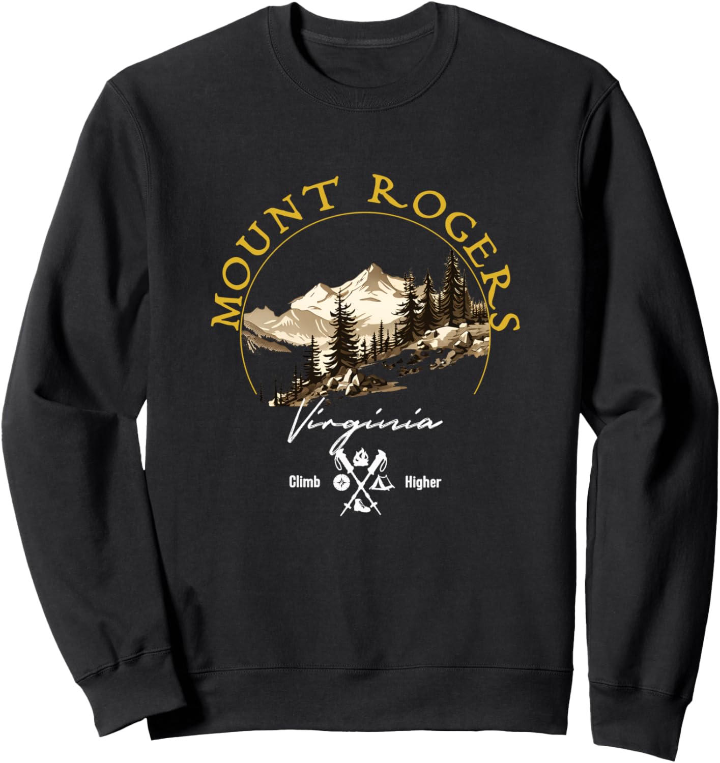 

Винтажная толстовка в стиле ретро от Mount Rogers - сувенирная толстовка Mount Rogers Mount Rogers Virginia Hiking Clothes Co., черный