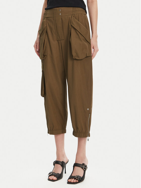 

Брюки прямого кроя 104704 A2ER Pinko, хаки