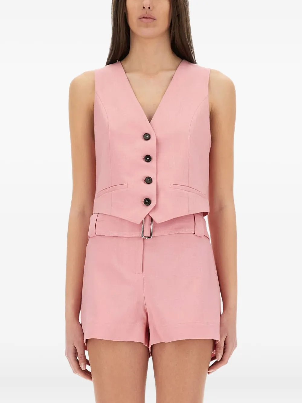 

Жилет на пуговицах MSGM, розовый